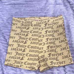 Juicy Couture x Forever 21 Beige Logo High Waist Shorts